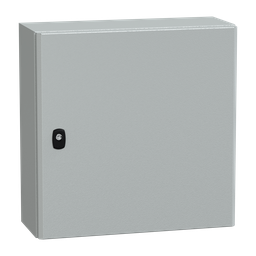 NSYS3D5520 – Wall mounted steel enclosure, PanelSeT S3D, plain door, without mounting plate, 500x500x200mm, IP66, IK10