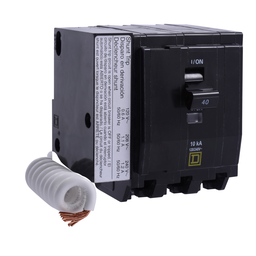QO350SWN1021 – Mini circuit breaker, QO, 50A, 3 pole, 120/240VAC, 10kA, plug in, switch neutral, AC shunt