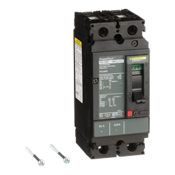 HDL26050 – Circuit breaker, PowerPacT H, 50A, 2 pole, 600VAC, 14kA, lugs, thermal magnetic, 80%