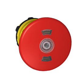 ZB5AT8643M – Illuminated emergency stop switching off head, Harmony XB5, plastic, red mushroom 40mm, 22mm, trigger latching push pull, with state indicator