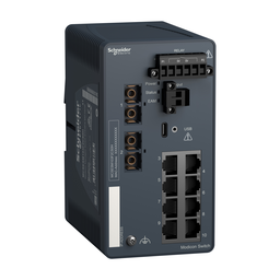 MCSESM103F2CS0H – Modicon Managed Switch – 8 ports for copper   2 ports for fiber optic single-mode – Harsh