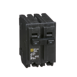 HOM245 – Mini circuit breaker, Homeline, 45A, 2 pole, 120/240VAC, 10kA AIR, standard type, plug in, UL