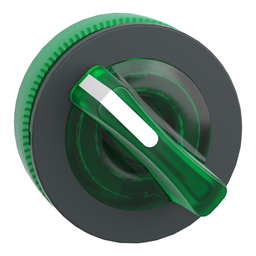 ZB5FK1433 – Head for illuminated selector switch, Harmony XB5, plastic, green handle, flush mounted, universal LED, 2 positions