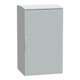 NSYPLAT1276G – Floor standing polyester enclosure, Thalassa PLA, plain door, ventilated canopy, 1250x750x620mm, IP44, IK10