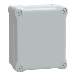 NSYTBP191610H – PC box IP66 IK08 RAL7035 Int.H175W150D100 Ext.H193W164D105 opaque PC cover H40