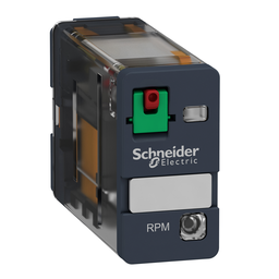 RPM12B7 – plug-in relay, Harmony electromechanical relays, 15A, 1CO, with LED, lockable test button, 24V AC