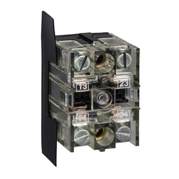 XENB1181 – Single contact block, Harmony XAC, spring return, 2 speed, spring return, front mounting, 2NO