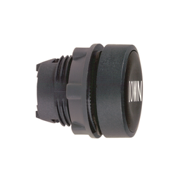 ZB5AA344 – Head for non illuminated push button, Harmony XB5, black flush, 22mm, spring return, white marked DOWN
