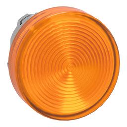 ZB4BV053S – Head for pilot light, Harmony XB4, orange, 22mm, with grooved lens, universal LED