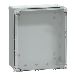 NSYTBP342916HT – PC box IP66 IK08 RAL7035 Int.H325W275D160 Ext.H341W291D168mm. Transp.cover H60