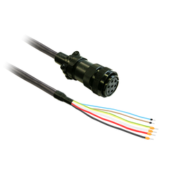 VW3M5D4FR30 – power cable 3m shielded 4x 3,3mm², BCH2 brake MIL connector