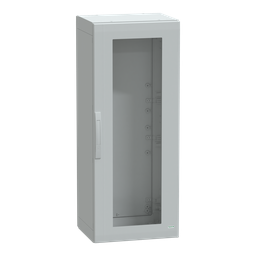 NSYPLA1254TG – Floor standing polyester enclosure, Thalassa PLA, glazed door, completely sealed, 1250x500x420mm, IP65, IK08