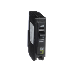 QO170 – Mini circuit breaker, QO, 70A, 1 pole, 120/240VAC, 10kA, plug in