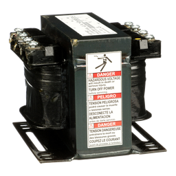 9070T150D2 – Transformer, Type T, industrial control, 150VA, 1 phase, 240x480V primary, 24V secondary, 55C rise