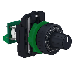 XB5AD912R100K – Complete potentiometer, Harmony XB5, plastic, 22mm, 100K