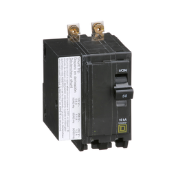 QOB2501021 – Mini circuit breaker, QO, 50A, 2 pole, 120/240VAC, 10kA, bolt on, AC shunt