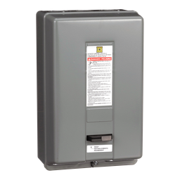 8911DPSG52V09 – Starter, Definite Purpose, nonreversing, 50A, 2 pole, 1 phase, 208V to 240V AC coil, melting alloy overload, NEMA 1