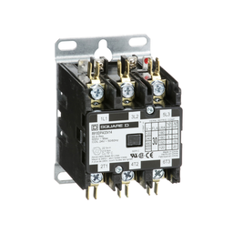 8910DPA33V14 – Contactor, Definite Purpose, 30A, 3 pole, 20HP at 575VAC, 3 phase, 24VAC 50/60Hz coil, open