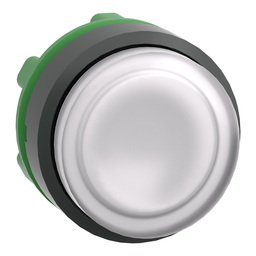 ZB5AW113 – Head for illuminated push button, Harmony XB5, white projecting, 22mm, universal LED, spring return, unmarked
