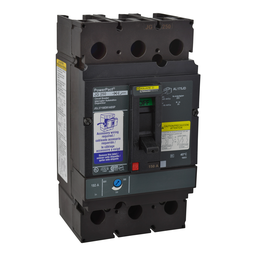 JGL37250D82AAUO – Circuit breaker, PowerPacT J, 250A, 3 pole, 500VDC, 20kA, lugs, thermal magnetic, 80%, aux, undervoltage trip