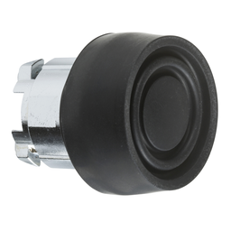 ZB4BP2S – Head for non illuminated push button, Harmony XB4, metal, flush, black, 22mm, spring return, coloured boot, unmarked