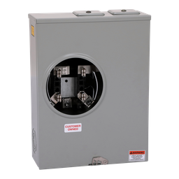 U92197CCCPL – Meter socket, ringless, 1 phase, 3 wire, 200A, 4 jaws, 600VAC max, Series A, no bypass, no jaw release