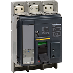 PJF36120U31A – Circuit breaker, PowerPacT P, 1200A, 3 pole, 600VAC, 25kA, busbar, Micrologic 3.0, 80%