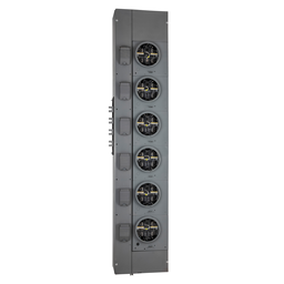 EZML115125 – Branch unit, EZ Meter-Pak, 125A, 5 x 5 jaw sockets, 120/240VAC, lever bypass, ringless, 800A Al busbar