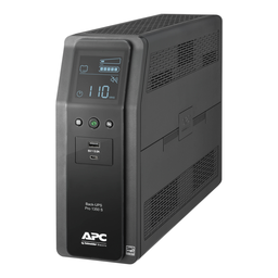 BR1350MS – APC Back-UPS Pro, 1350VA/810W, Tower, 120V, 10x NEMA 5-15R outlets, Sine Wave, AVR, USB Type A   C ports, LCD, User Replaceable Battery