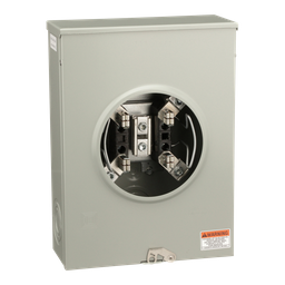 UTRS213AFL – Individual meter socket, ringless socket, no bypass, 4 jaws no release, UG, 200 A, up to 600 VAC single phase 3W