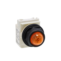 9001SKP32A9 – Pilot light, Harmony 9001SK, plastic, polycarbonate, domed, amber, 30mm, 12-14V