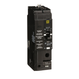 EDB14050EPDBA – Mini circuit breaker, E-Frame, 50A, 1 pole, 277VAC, 25kA max, bolt on, 30mA ground fault protection, alarm switch