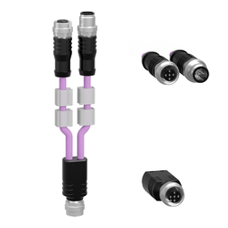TM7ACYCJ – CANopen bus cable, Modicon TM7, CAN Y with 2 x M12 conectors
