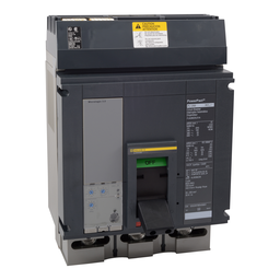 PLA34060CU33A – Circuit breaker, PowerPacT P, 600A, 3 pole, 480VAC, 100kA, I-Line, Micrologic 5.0, 100%