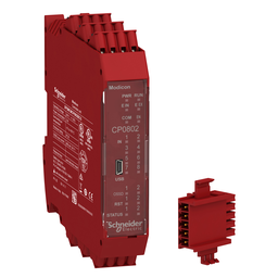 XPSMCMCP0802BCG – safety controller, Modicon MCM, combined with backplane expansion connector, spring