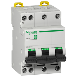 M9P22710 – Miniature circuit breaker (MCB), Multi9 N40N, 3P N, 10A, C curve, 10kA (IEC/EN 60947-2)