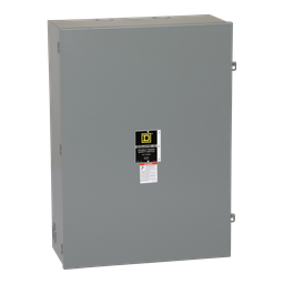 DTU324N – Safety switch, double throw, non fusible, 200A, 240VAC, 250VDC, 3 pole, 15HP, neutral factory installed, NEMA 1