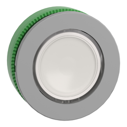 ZB5FW313C0 – Head for illuminated push button, Harmony XB5, grey bezel, white flush mounted, 30mm, universal LED, plain lens