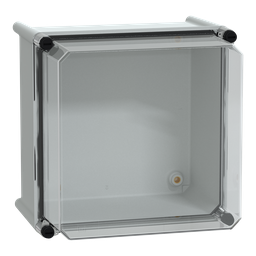 NSYPLS2727AG – PLS box, polyester rear, transparent PC cover IP66 27x27x23cm