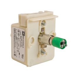 9001KM38LG – Light module, Harmony 9001K, Harmony 9001SK, light block, 30mm, LED green, 120V