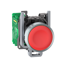 ZB4RTA4 – Wireless and batteryless transmitter, Harmony XB5R, push button, metal, red, 22mm, spring return