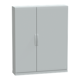 NSYPLAZ15123G – Floor standing polyester enclosure, Thalassa PLA, plain door, open bottom, 1500x1250x320mm, IP54, IK10