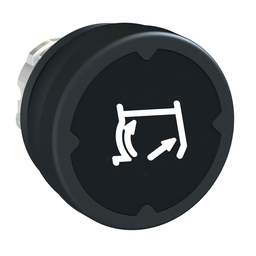 ZB4BC28012RA – Head for push button, Harmony XB4, pushbutton harsh environment, black, with marking legend rotated 90°