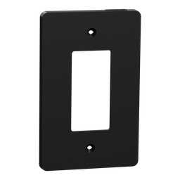 SQWS141001BK – Cover frame, X Series, 1 gang, screw fixed, mid sized plus, black, matte finish