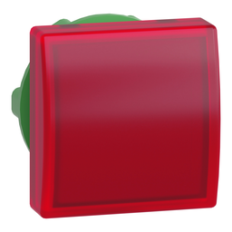 ZB5CV043 – Head for pilot light, Harmony XB5, square red, 22mm, with plain lens, universal LED