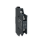 Auxiliary contact block, TeSys Deca, 1NO + 1NC, side mounting, lugs-ring terminals