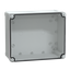 ABS industrial box, PanelSeT TBS, 241x128x291mm, int. 225x120x275mm, high transparent cover, IP66, IK07, RAL 7035