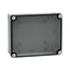 ABS industrial box, PanelSeT TBS, 194x87x241mm, int. 175x80x225mm, low transparent cover, IP66, IK07, RAL 7035