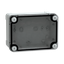 ABS industrial box, PanelSeT TBS, 121x87x164mm, int. 105x80x150mm, low transparent cover, IP66, IK07, RAL 7035