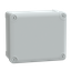 ABS industrial box, PanelSeT TBS, 164x87x192mm, int. 150x80x175mm, low plain cover, IP66, IK07, RAL 7035